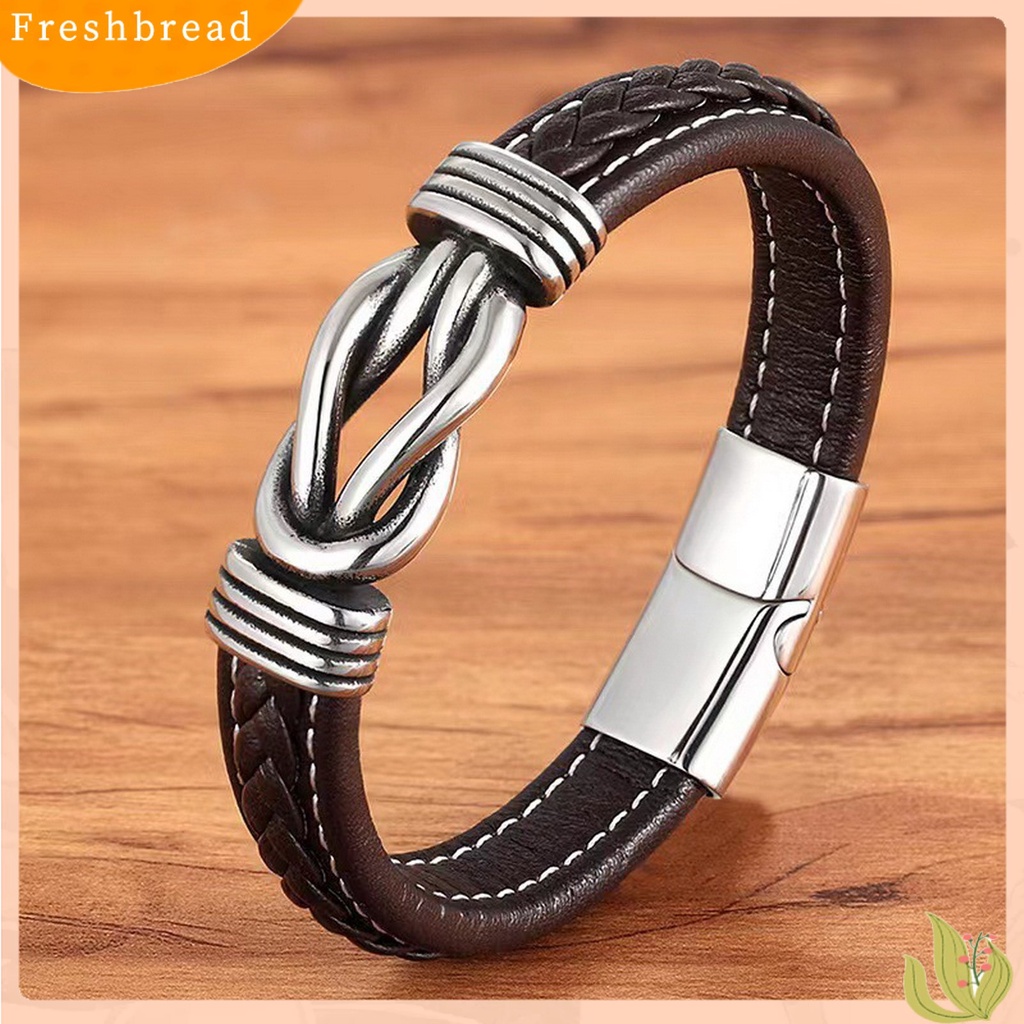 &lt; Freshbread &gt; Pria Gelang Dikepang Gesper Besi Kulit Imitasi Kasual Hip-hop Aksesoris Pakaian Fashion Perhiasan Memutar Alloy Laki-Laki Cuff Bangle Untuk Harian