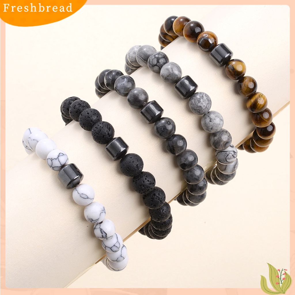 &lt; Freshbread &gt; Gelang Manik-Manik ic Hias Tali Elastis Peregangan All-match Hadiah Penghilang Stress 8mm Natural Faux Stone Tiger Eye Beads Healing Bracelet Untuk Kehidupan Sehari-Hari