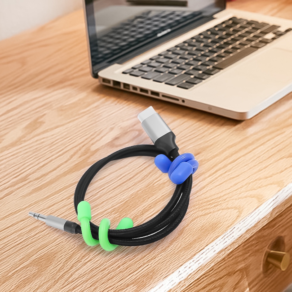 [Harga Grosir] High quality Cable Line Management Tools/Tempat Kawat Kabel Non-slip/Organizer Kabel Kabel Silikon Multifungsi/Tali Penggulung Kabel Headphone Data