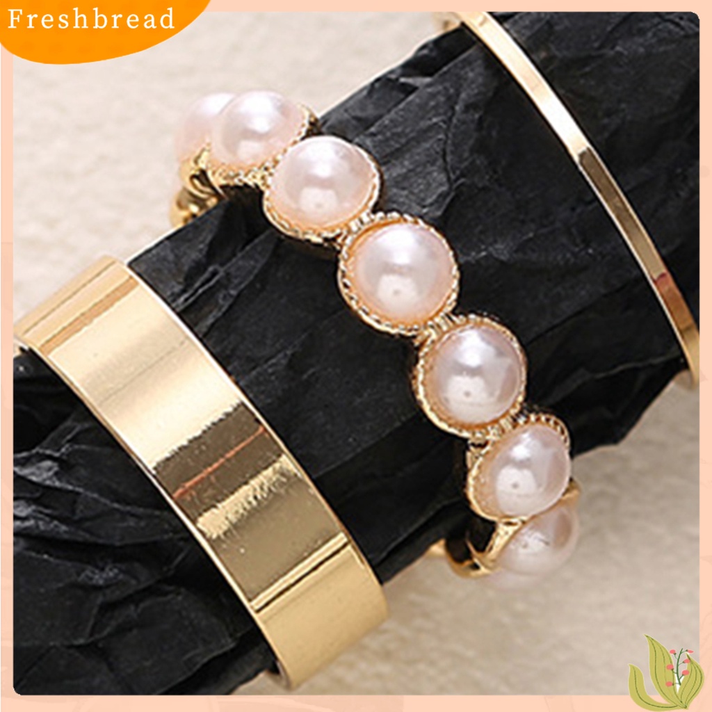 &lt; Freshbread &gt; 4Pcs Cincin Kawin Eye-catching Shiny Dress Up Tahan Lama Cincin Kilau Terang Indah Untuk Pesta