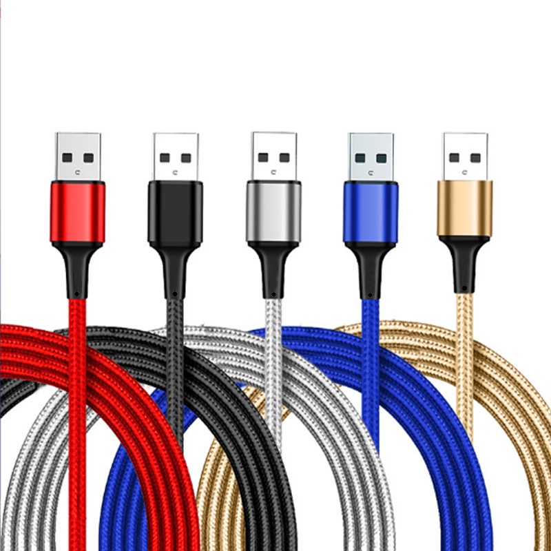 【CB022】Fxing Fast Charging 3.0A 1.2M Nylon Braided Cable kabel  data 3 in 1