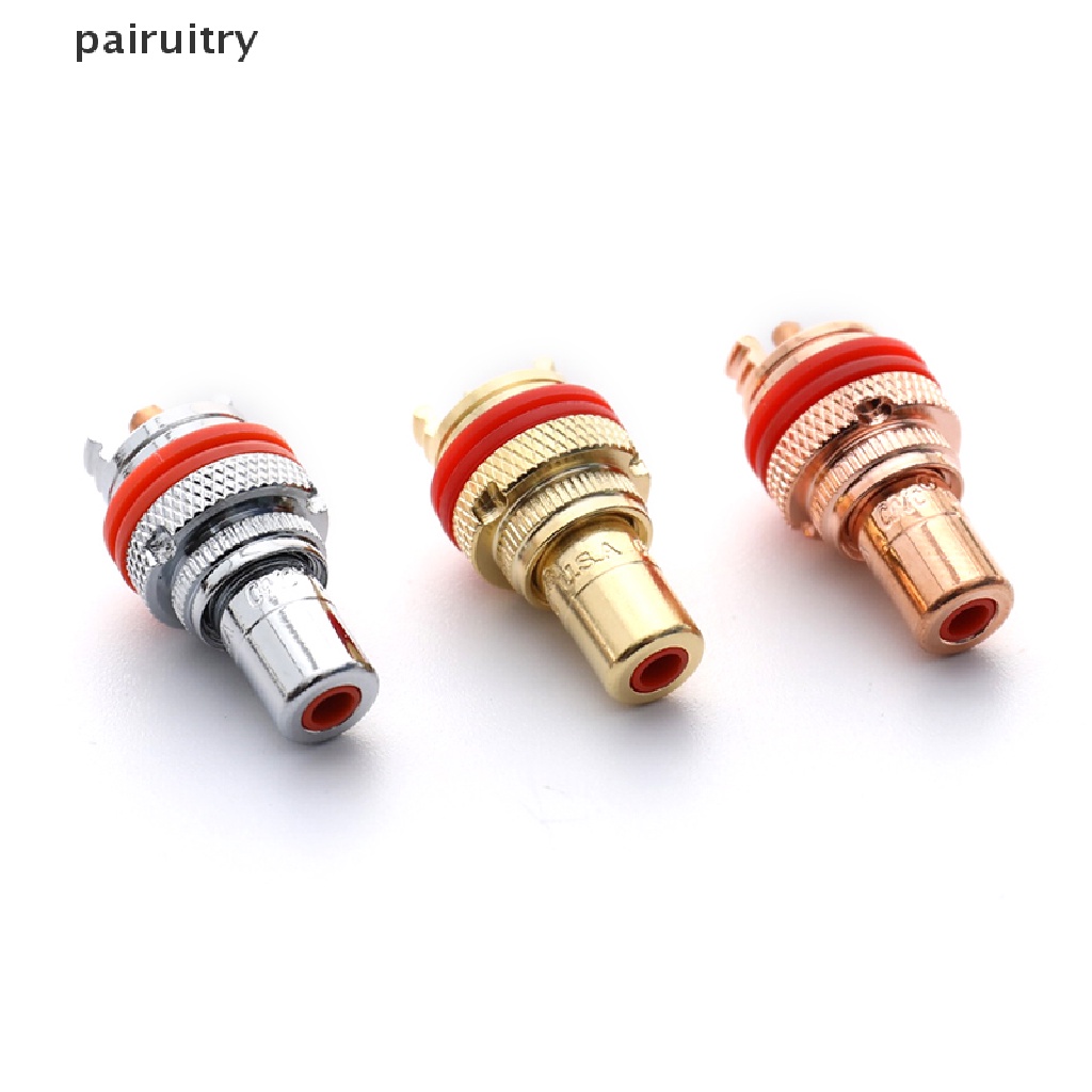 Prt 1Pcs/1pasang Tembaga CMC RCA Female Terminal Jack Socket AV Audio Video Konektor PRT