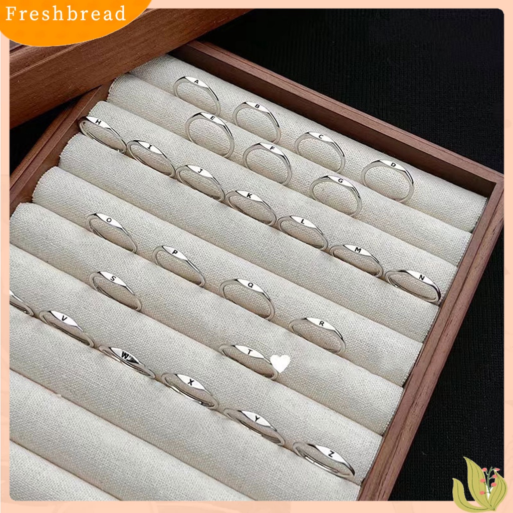 &lt; Freshbread &gt; Fashion Cincin Huruf Inggris Ukiran Pengerjaan Halus Elektroplating Hypoallergenic Permukaan Halus Menghias Elegan Fashion Minimalis Midi Cincin Bulat Wanita Perhiasan