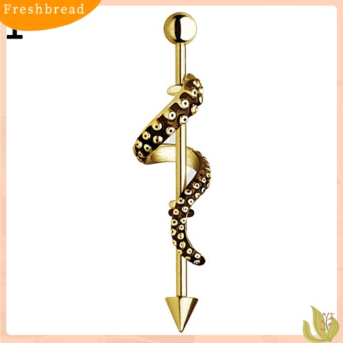 &lt; Freshbread &gt; 1Pc Pria Wanita Arrow Punk Barbel Dibungkus Gurita Tentacle Anting Tindik Tubuh