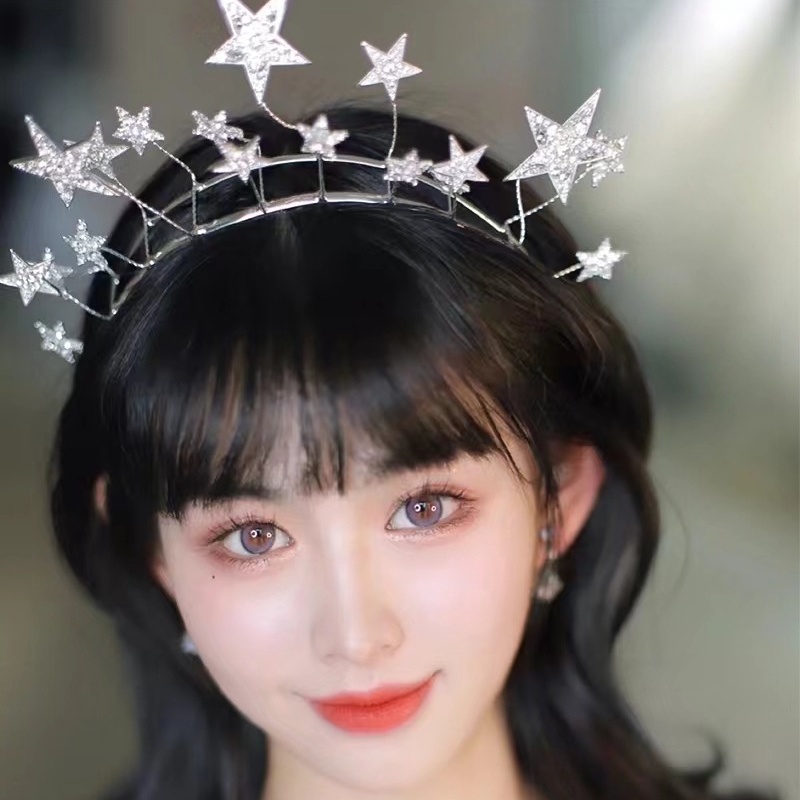 Hiasan Kepala Pengantin Berlian Bertabur Bintang/Pita Rambut Bintang Berlian Imitasi Vintage/Fashion Perempuan Pesta Pesona Headpiece