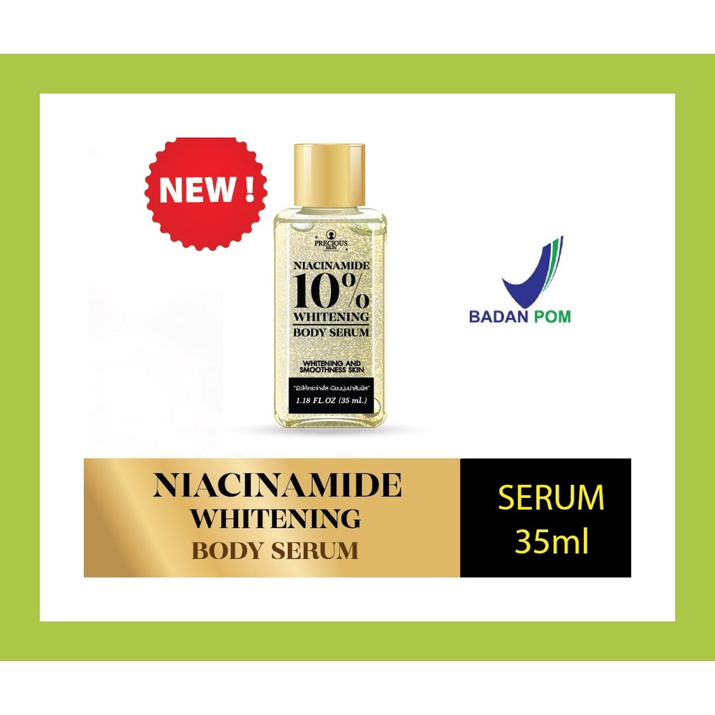 Precious Skin Thailand Niacinamide Whitening Body Serum 35ml  Serum Badan Body Serum
