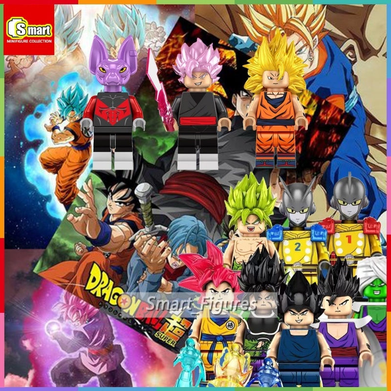 Dragon Ball Series Monkey King Vegeta Broly Black Goku Beerus Puzzle Rakitan Mainan Blok Bangunan