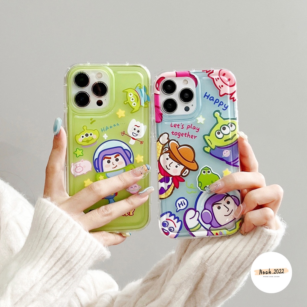 Casing Airbag Tpu Lembut Tahan Guncangan Redmi 10A 9T A1 10 9C NFC 9A Redmi Note 9 10 11s 11 10s Note10 Note11 Note9 Note10s Kartun Lucu Toy Story Buzz Lightyear Alien Case