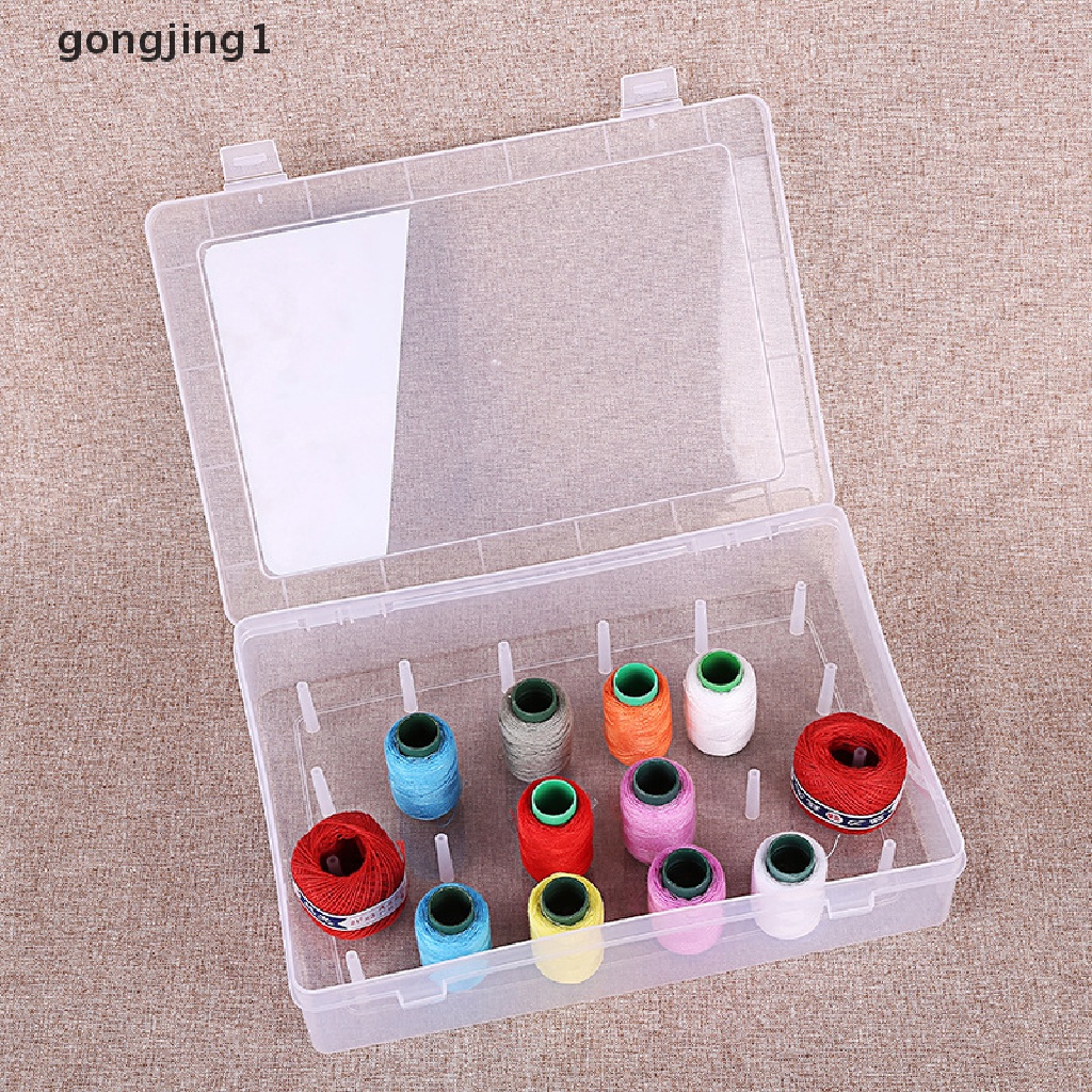 Ggg Kotak Penyimpanan Benang Jahit 42buah Spool Bobbin Carry Case Container Holder Craft Spool Organizing Case Sewing Storage Box ID