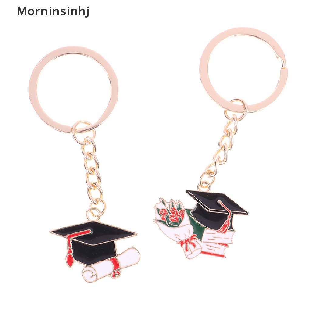 Mornin Indah Alloy Drip Oil A+100Bentuk Topi Sarjana Ch Gantungan Kunci Teks Inspiratif Berkah Keyring Hadiah Siswa Aksesoris id