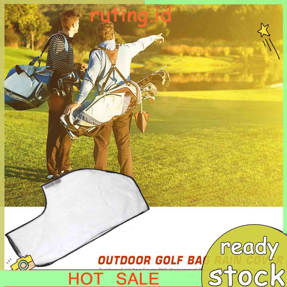 Outdoor Golf Cover PVC Waterproof Pelindung Penutup Hujan Golf Transparan