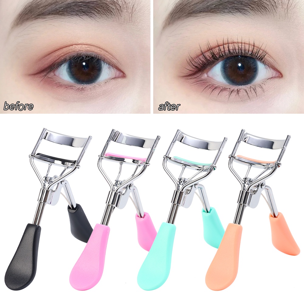 Kualitas Tinggi Stainless Steel Klip Bulu Mata 3D Pengeriting Bulu Mata Tiga Dimensi Klip Bulu Mata Portable Handle Sisir Eyelash Clip