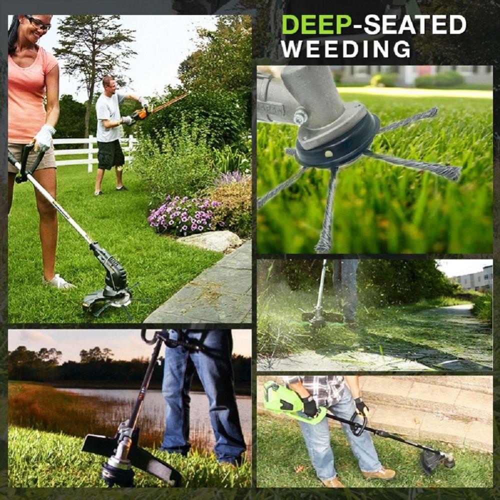 POPULAR Populer Kawat Baja Pemangkas Rumput Kepala Professional Weed Eater Blades Grass Trimmer Head Alat Potong Rumput Sikat Gulma Weed Brush Cutter