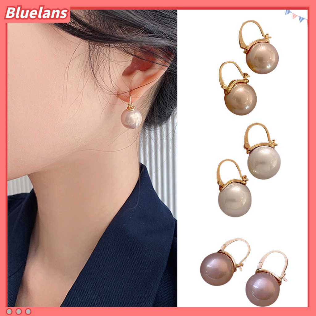 {In Stock} 1pasang Anting Pengerjaan Halus Indah Imitasi Mutiara Mata-catching Fantasy Lop Earrings Untuk Outdoor