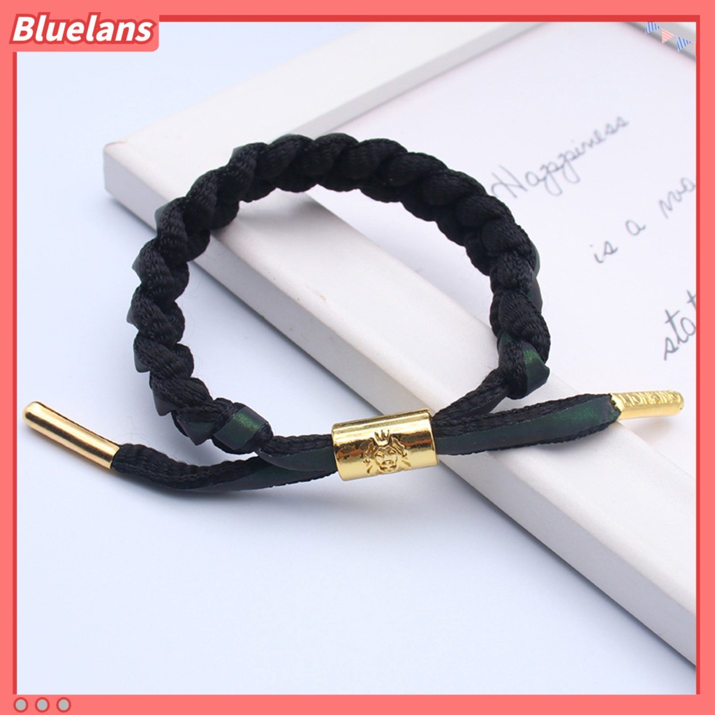 {In Stock} Adjustable Handmade Anyaman Hologram Reflektif Gelang Dikepang Gelang Aksesoris Fashion