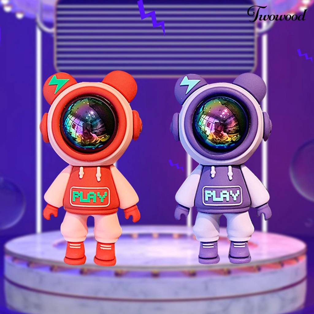 Twowood Gantungan Kunci Handmade DIY Jumbai Anti Jatuh PVC Lucu Warna-Warni Beruang Ransel Liontin Perhiasan Aksesoris