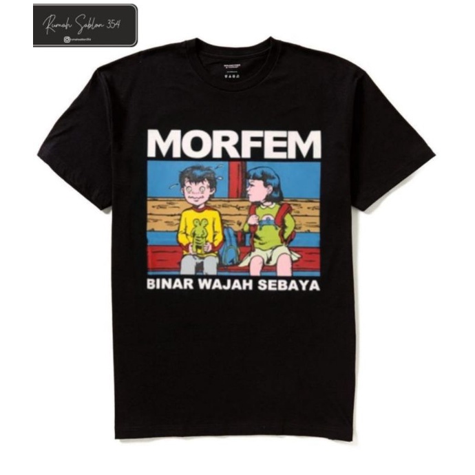 BARU kaos baju band MORFEM BINAR WAJAH SEBAYA kaos tulisan tshirt vintage pria wanita dewasa tee lok