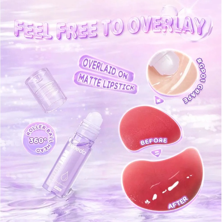 (READY &amp; ORI) IRENEDA Fruit Jam Hydrating Lip Oil Lip Gloss IR-L03