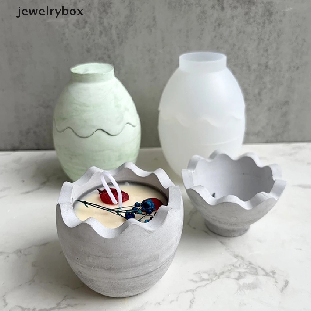 [jewelrybox] Bentuk Telur Toples Cetakan DIY Kristal Epoxy Resin Kotak Penyimpanan Cetakan Beton Semen Plester Craft Membuat Cetakan Dekorasi Rumah Butik