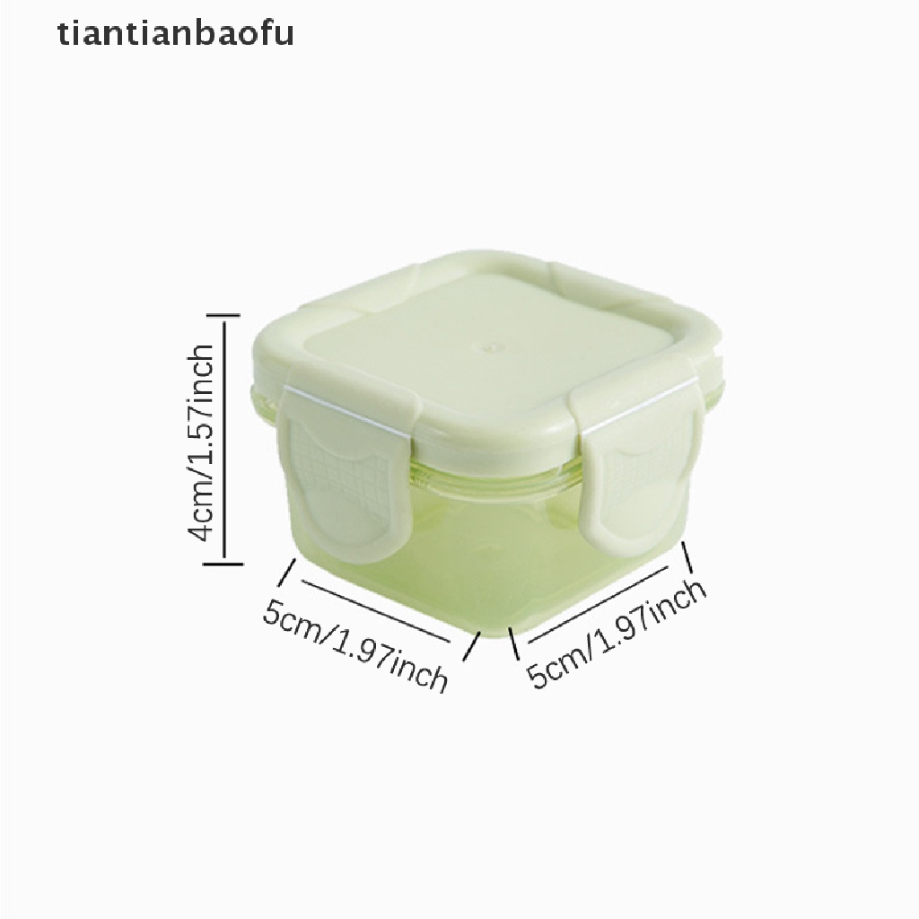 [tiantianbaofu] 60ml Anti Bocor Reusable Food Storage Wadah Plastik Aksesoris Dapur Butik