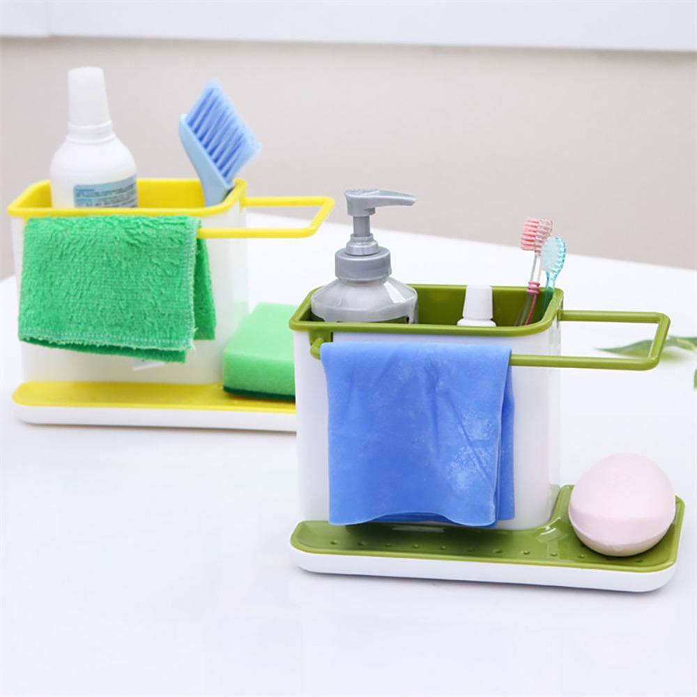 Populer Drain Storage Rack PP Utensils Holder Alat Dapur Rak Dapur