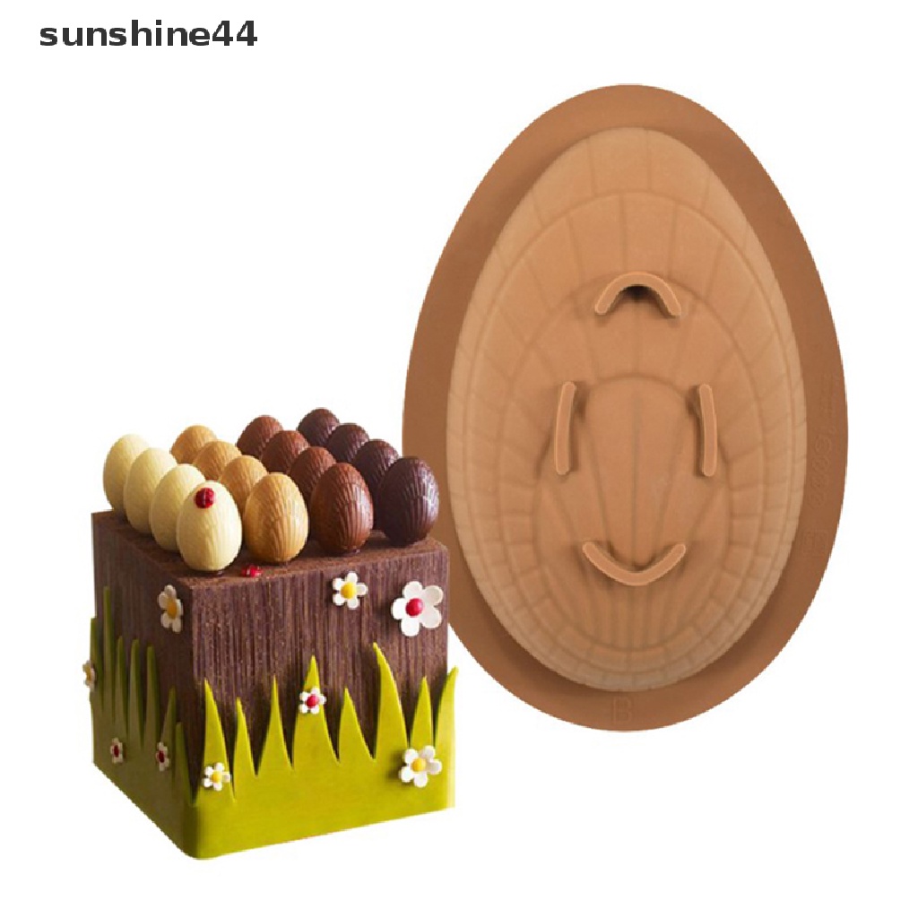 Sunshine Easter Eggs Silicone Mold DIY Coklat 3D Pecah Cetakan Telur Kue Dessert Baking ID