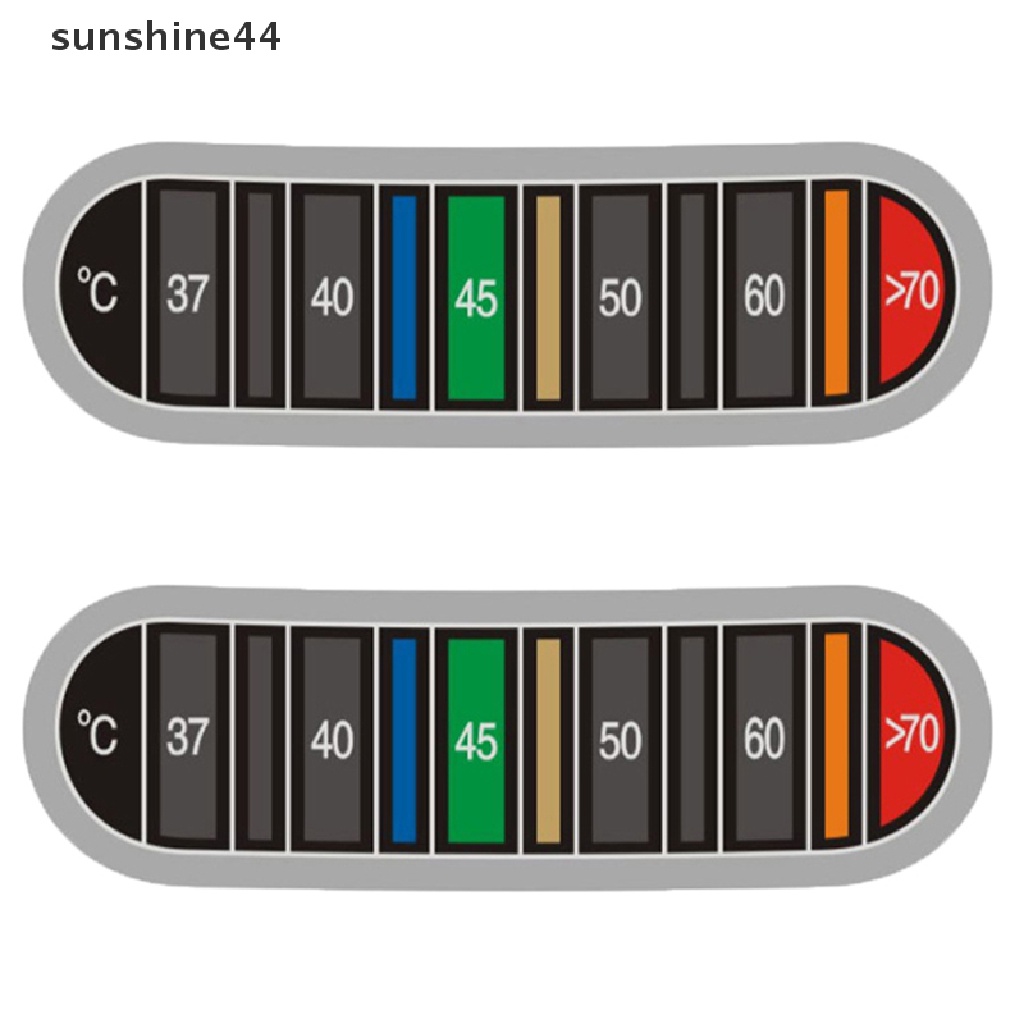 Sunshine Termometer Perubahan Warna Kopi Air Portabel 0-70 Celcius Cup Kettle Temperature Tester Tahan Air Stiker Untuk Dapur Rumah ID