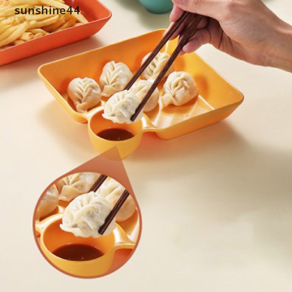 Sunshine Piring Pangsit Persegi Dengan gar Sauce Dish Space Snack Platter ID