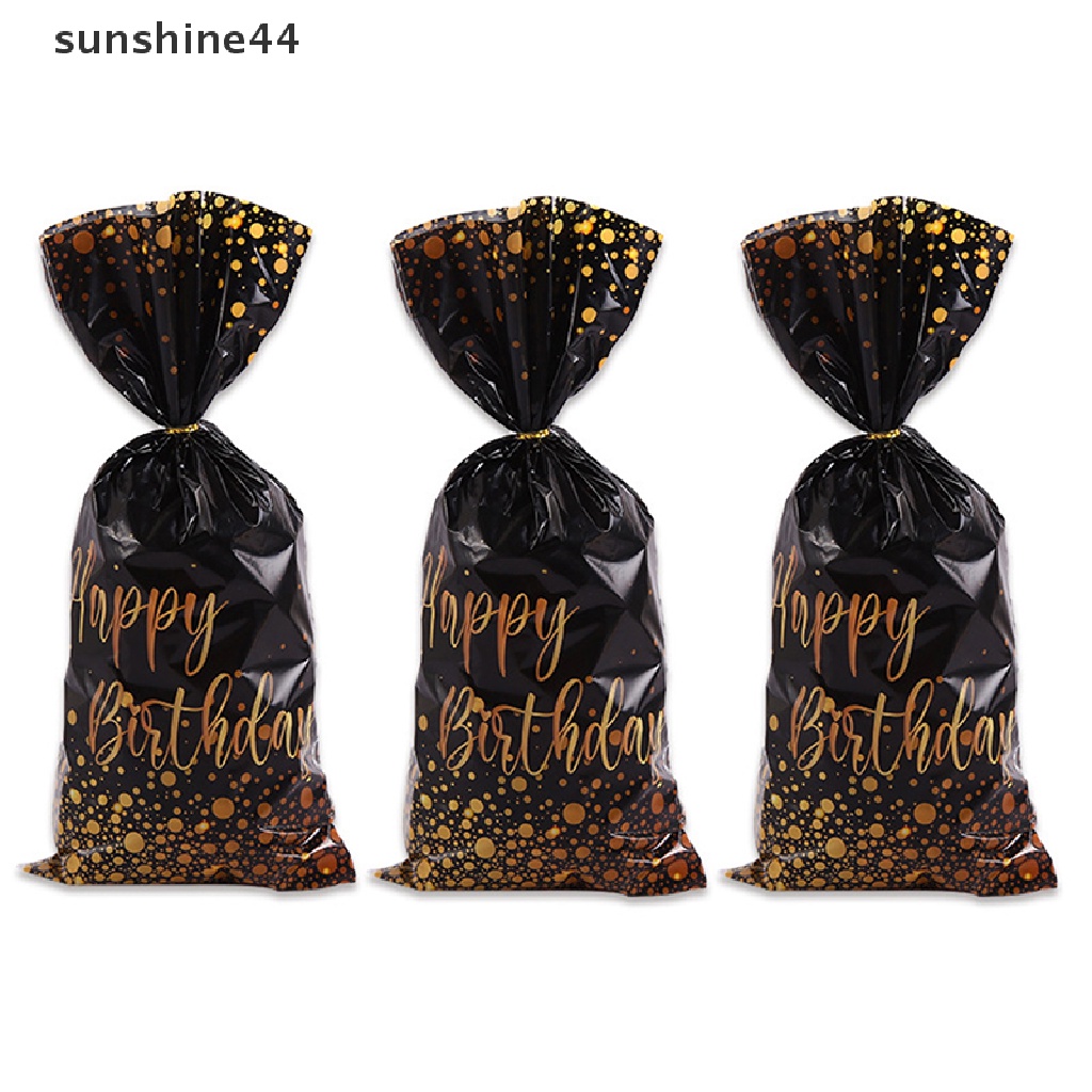 Sunshine 50Pcs Plastik Permen Biskuit Packing Bags Dekorasi Pesta Ulang Tahun Pastry Bags ID