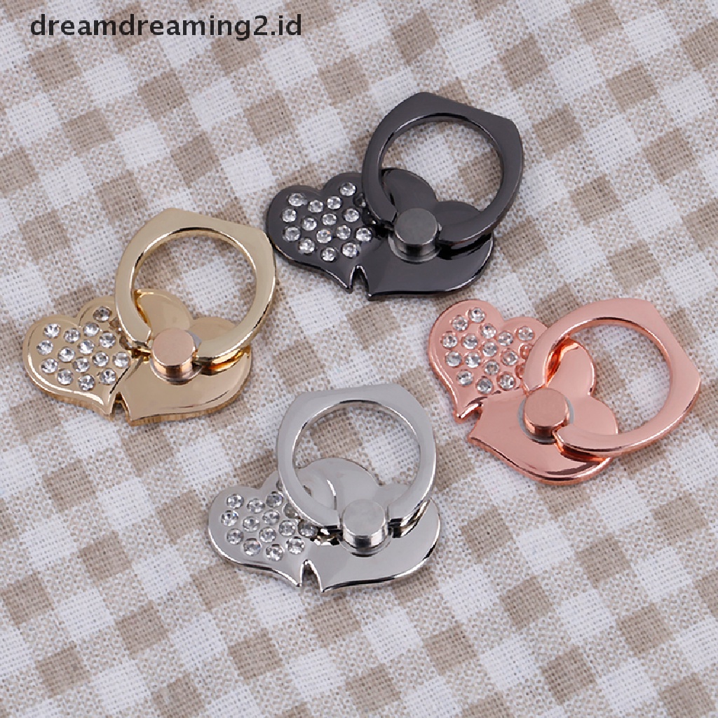 (hot) Heart grip ring stand holder Untuk Semua Handphone Hp tablet 360jari  //