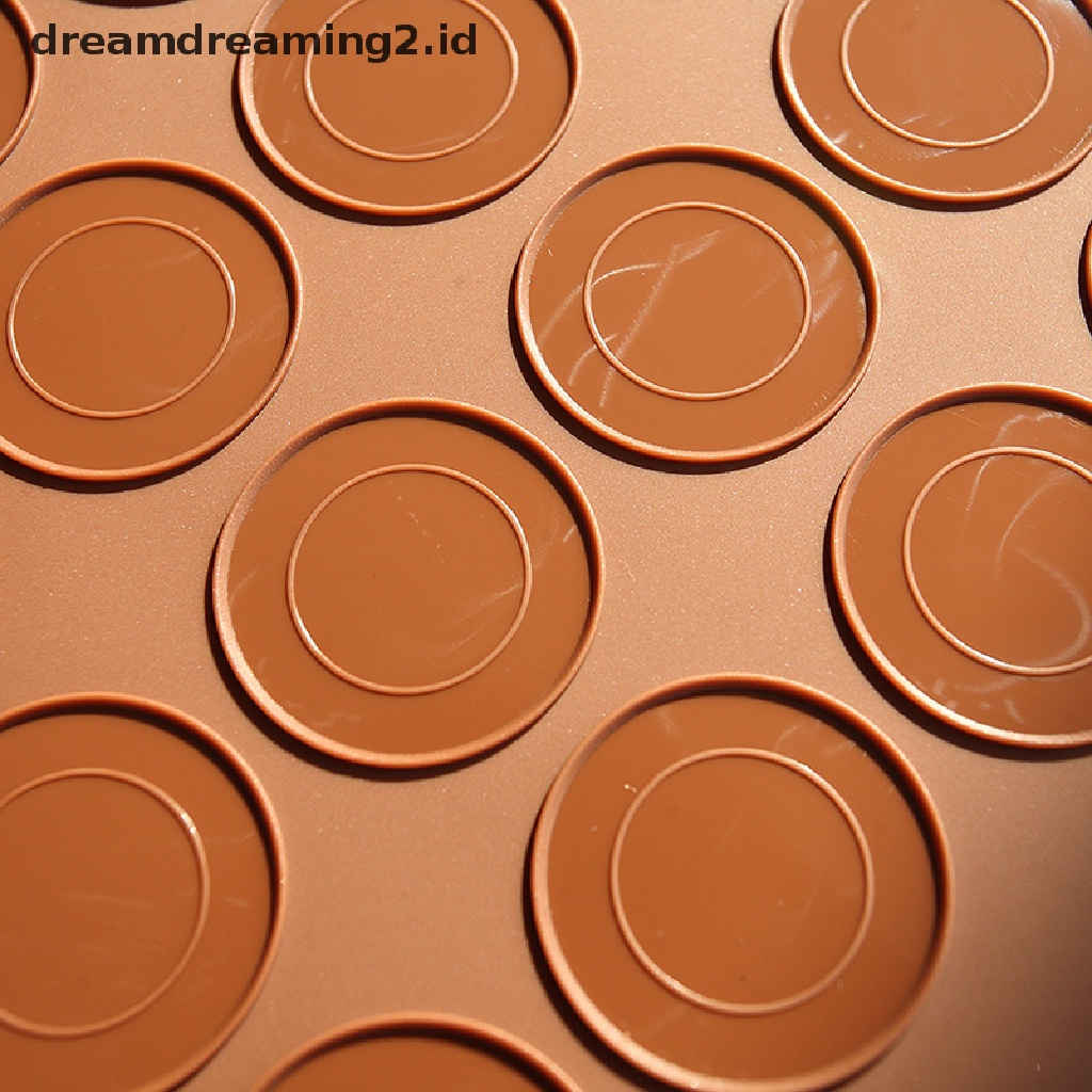 (hot) Silicone Baking Mat Besar Dua Sisi Macaron Macaroon Dessert DIY Cetakan Lembaran//