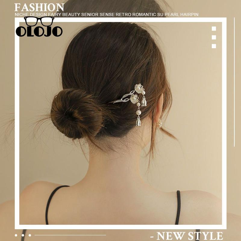 【COD】Jepit Rambut Rumbai Mutiara Super Peri Indah High-end Retro Rumbai Mutiara Jepit Rambut Gaya Dingin Perempuan Hairpin