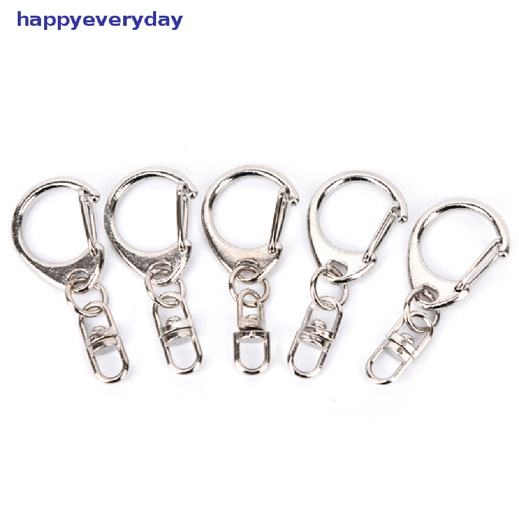 [happy] 10pcs DIY Dipoles Perak Keyring Keychain Split Ring Pendek Rantai Key Rings [ID]