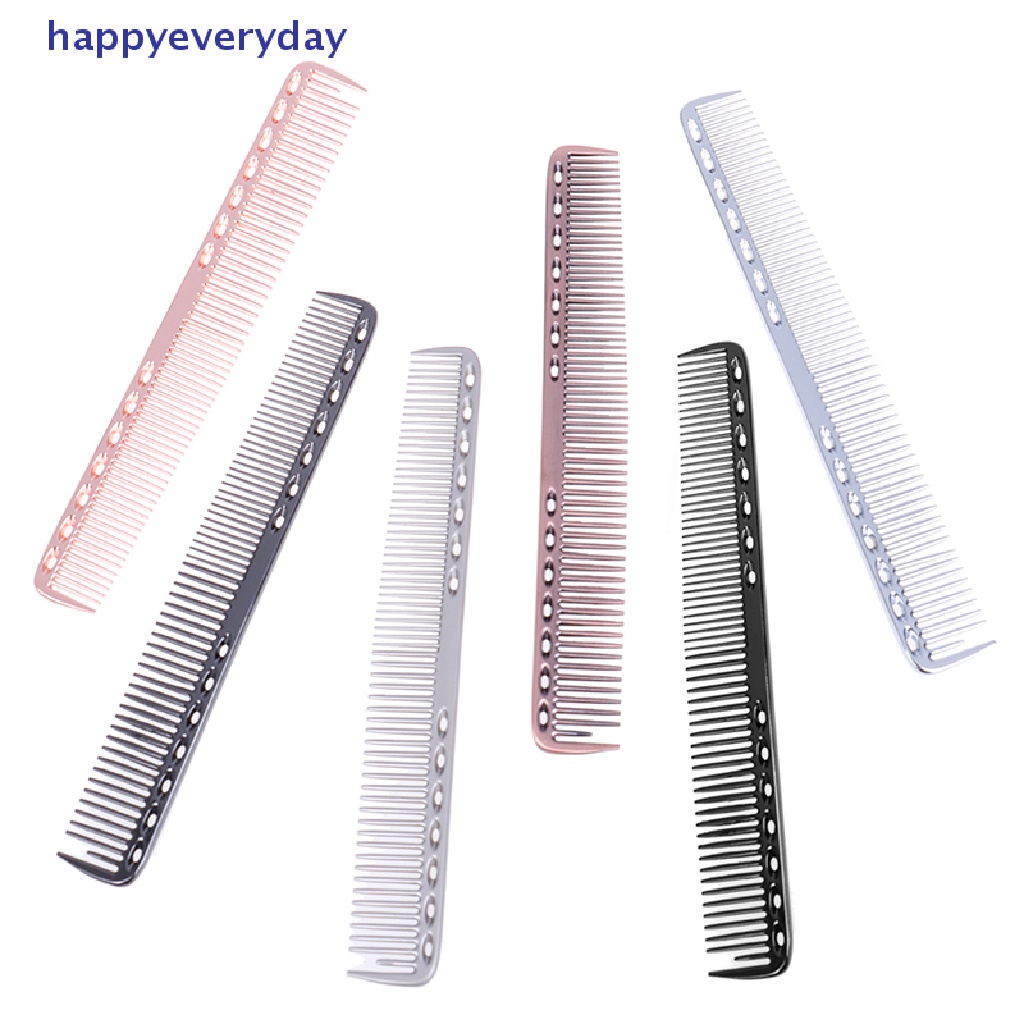 [happy] Sisir Rambut &amp; Pangkas Rambut Logam Aluminium Salon Profesional Anti Statis [ID]