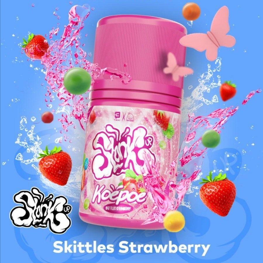 SLANK KOEPOE SKITTLES STRAWBERRY FREEBASE NEW LIQUID 100% AUTHENTIC