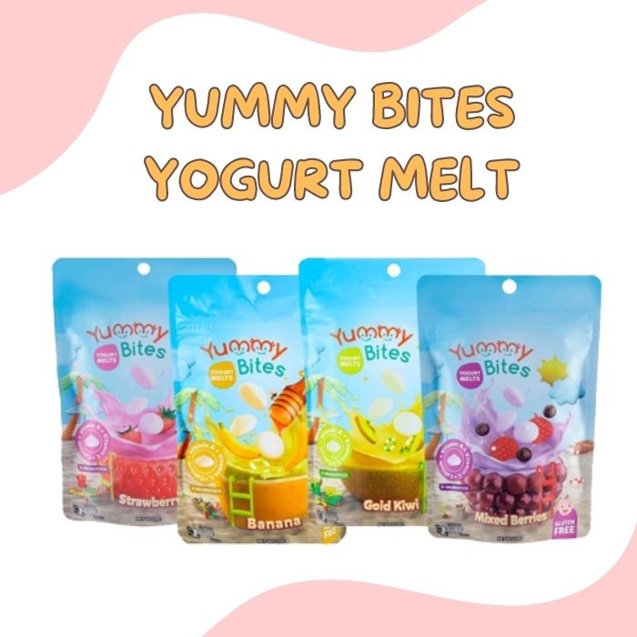 Yummy Bites Yogurt Melts 20gr / YummyBites Yogurt anak bayi Sehat / Cemilan Yogurt Bayi Anak Yummy Bites