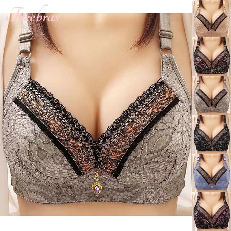 yuh Renda Push Up Bra Seamless Pakaian Dalam Wanita Bh Lingerie Sexy Tanpa Kawat Kancing Depan