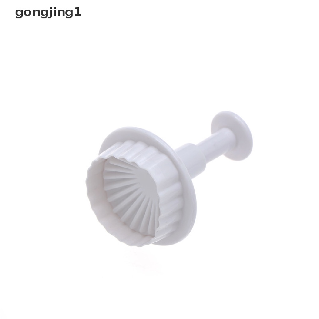 Ggg 3Pcs Shell Shape Plunger Cutter Fondant Alat Dekorasi Kue Cetakan Kue SugarCraft ID