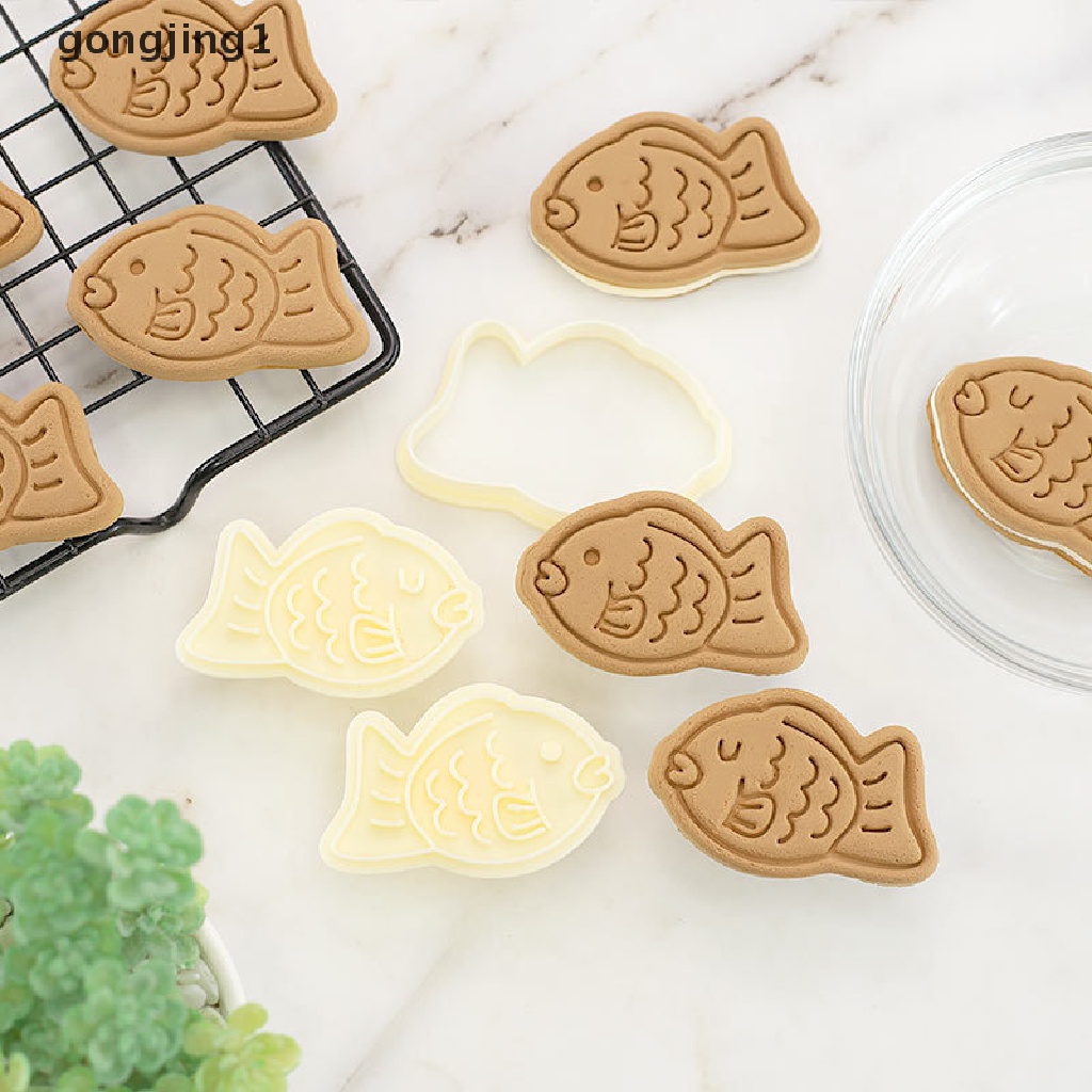 Ggg Cetakan Ikan Kecil Sandwich Alat Kue Kering Rumah 3d Menekan Cookie Cutter Mold ID