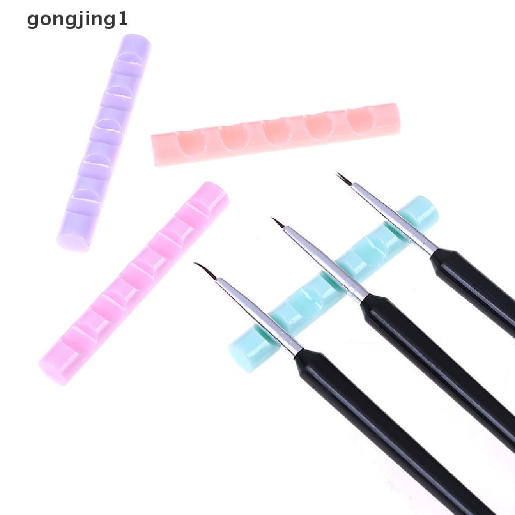 Ggg Five grid acrylic nail brush holder Rak Pena Kuku Berdiri manicure nail art tools ID