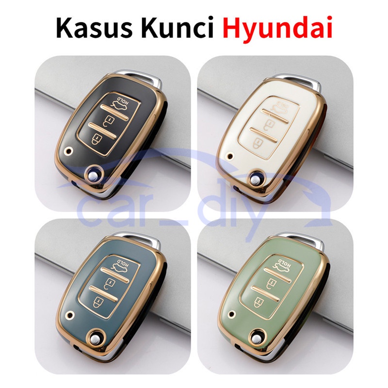 Kasus Kunci TPU Penutup Jarak Jauh Gantungan Untuk Hyundai Accent Verna Celesta Sonata Elantra Tucson Cangkang Pelindung Car Remote Key Case