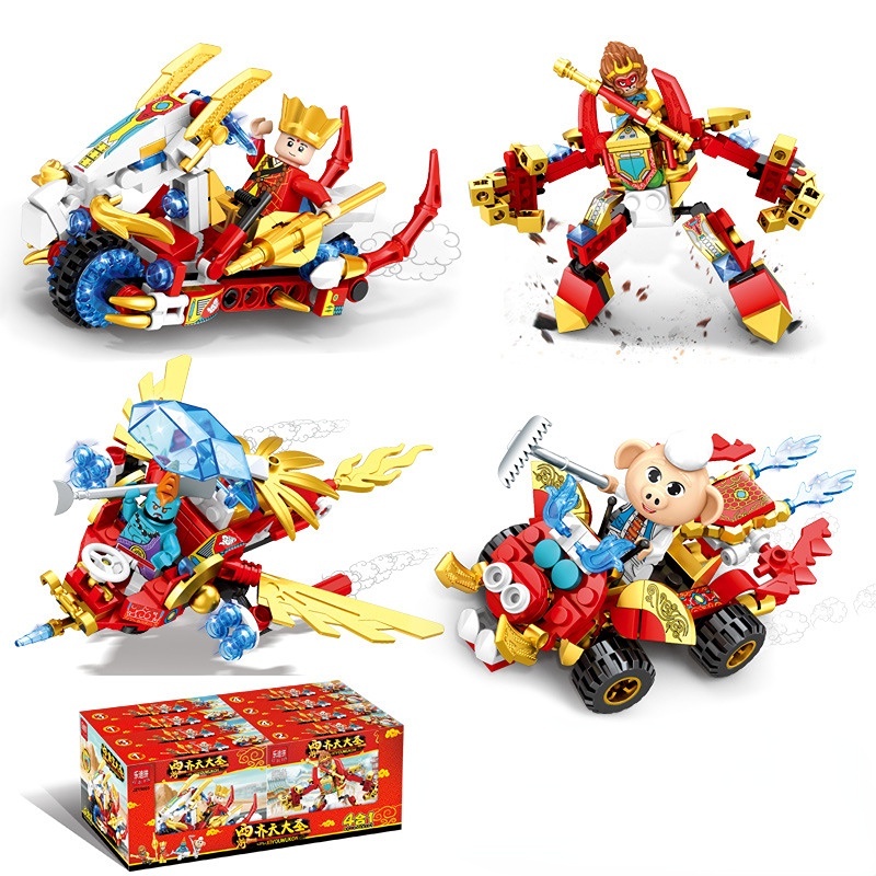 Mainan Anak Kompatibel Dengan Blok Rakitan Partikel Kecil Gaya Lego, Journey To The West: Sun Wukong, Qi Tian Da Sheng