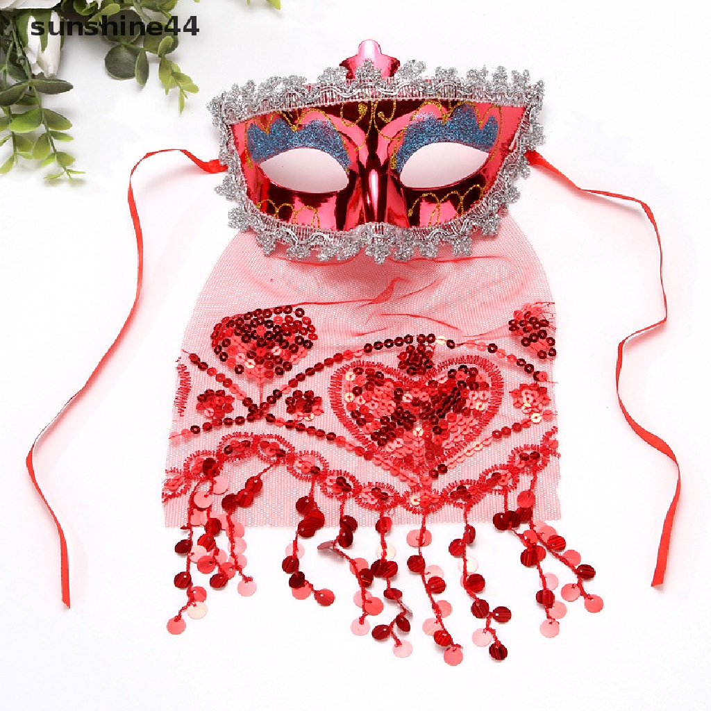 Sunshine Kostum Kerudung Masker Sexy Lady Dance Party Diamond Venetian Mask Cosplay Party ID