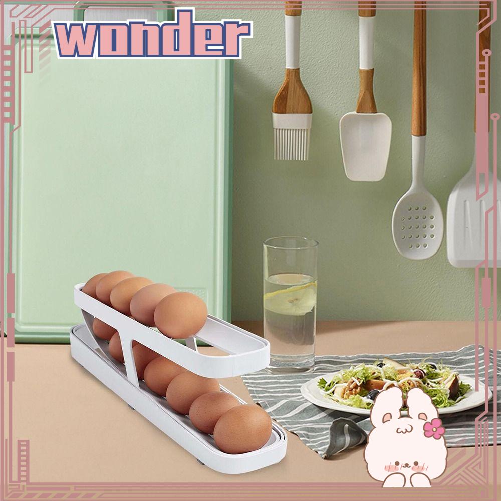 Wonder Kulkas Egg Dispenser Kotak Penyimpanan Telur Rolldown 2tingkat High Quality