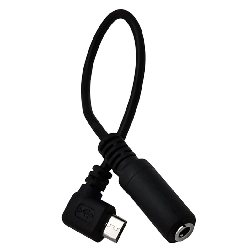 Zzz Black Micro USB Male to 35mm Headphone Earphone Adapter Socket Wire Cable Converter Line Aplikasi Lebar