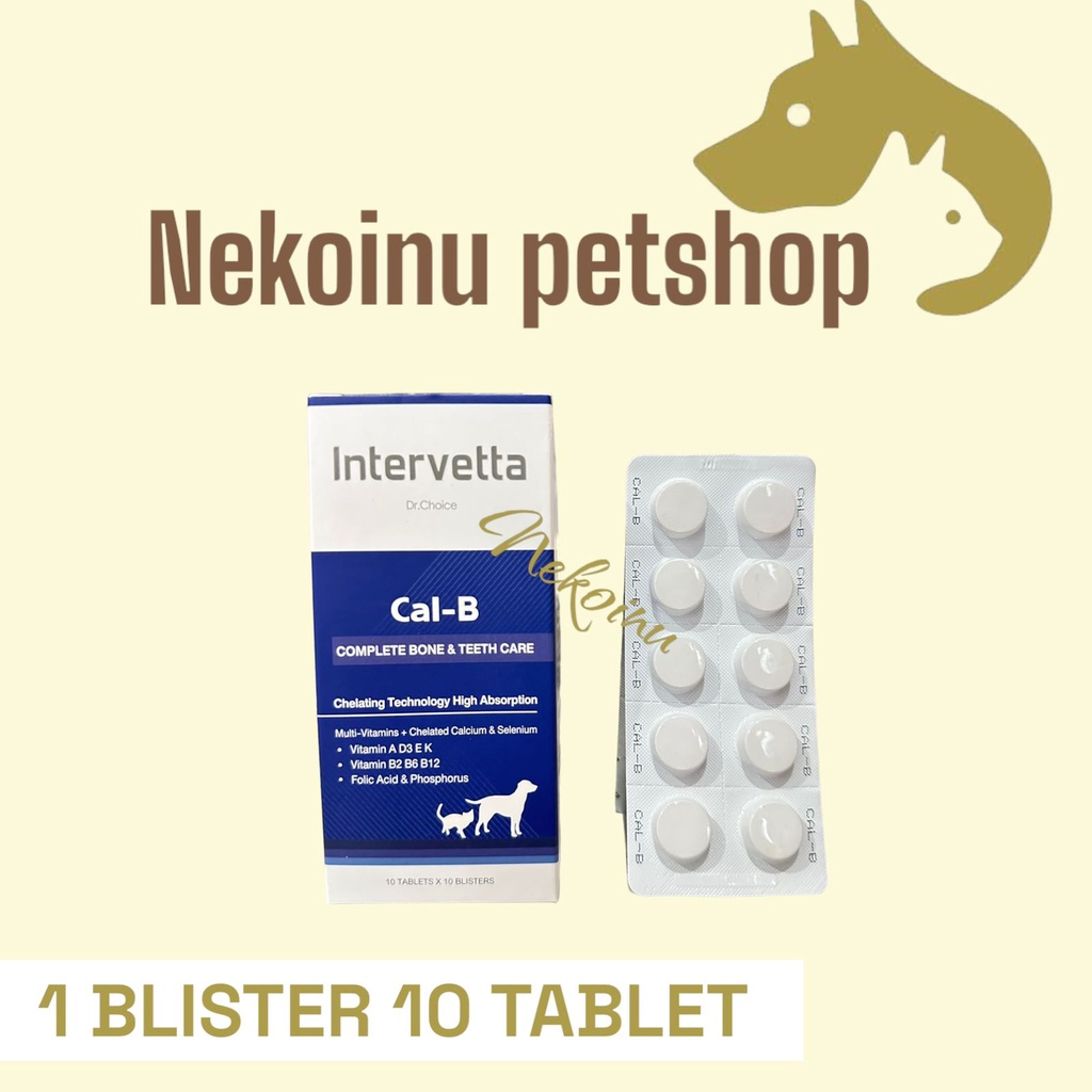 Dr. Choice Cal-B Suplemen Tulang / Calcium Anjing Kucing Atasi Hipokalsemia / Mastitis / Patah Tulan