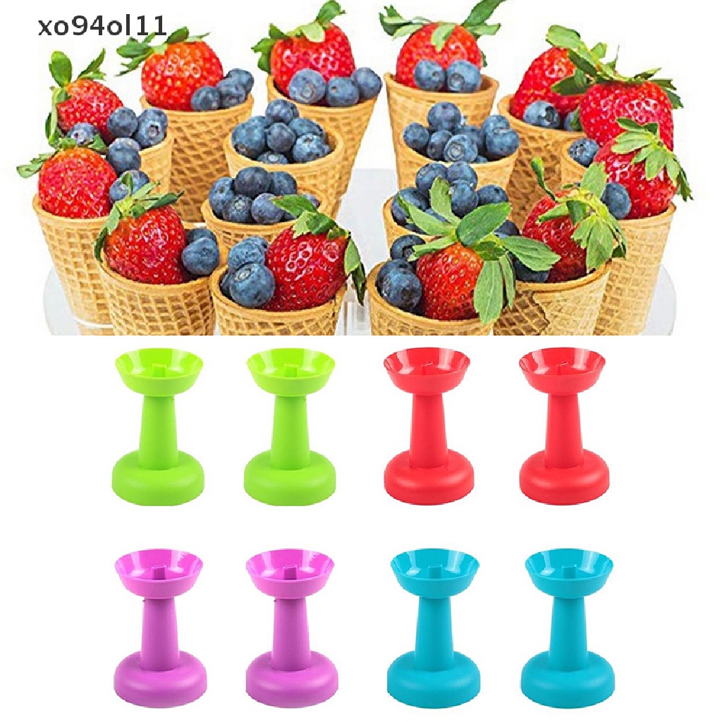 Xo Tempat Es Krim Portable Ujung Ganda Untuk Anak-Anak Drip Guard Cone Popsicle OL