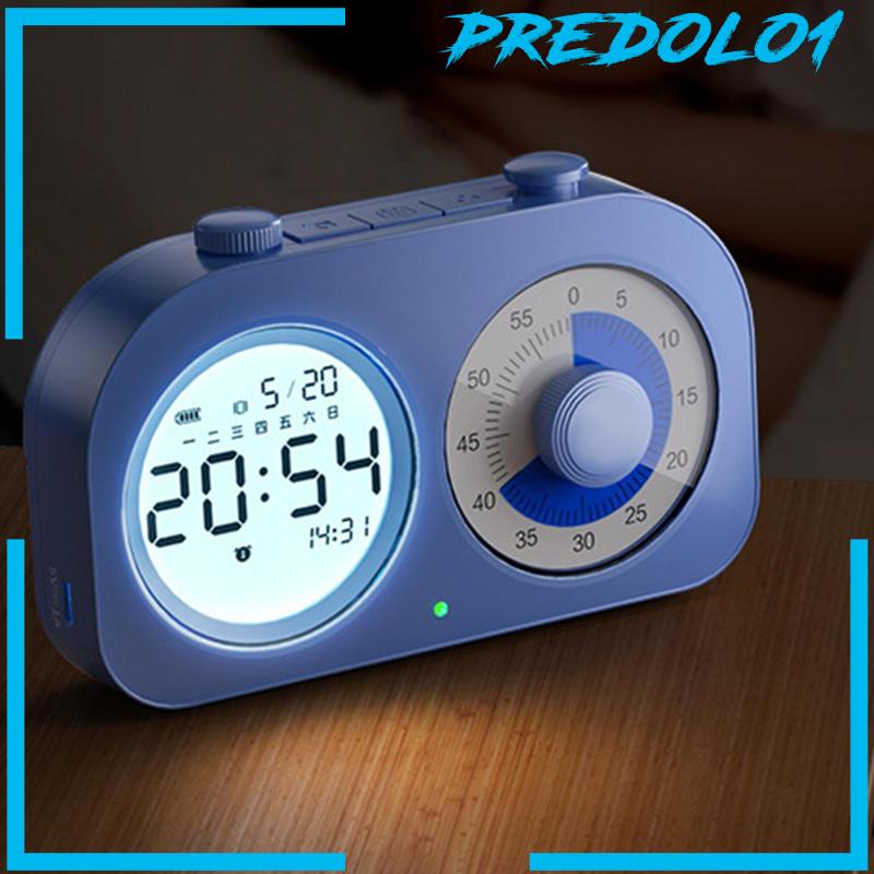 [Predolo1] Timer Belajar Senyap Dengan Mode Lampu Malam Jam Weker Digital Lucu Untuk Kantor