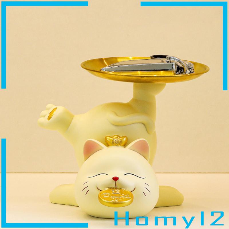 [HOMYL2] Patung Patung Kucing Pintu Masuk Modern Tempat Kunci Kitten Statue Vanity Tray