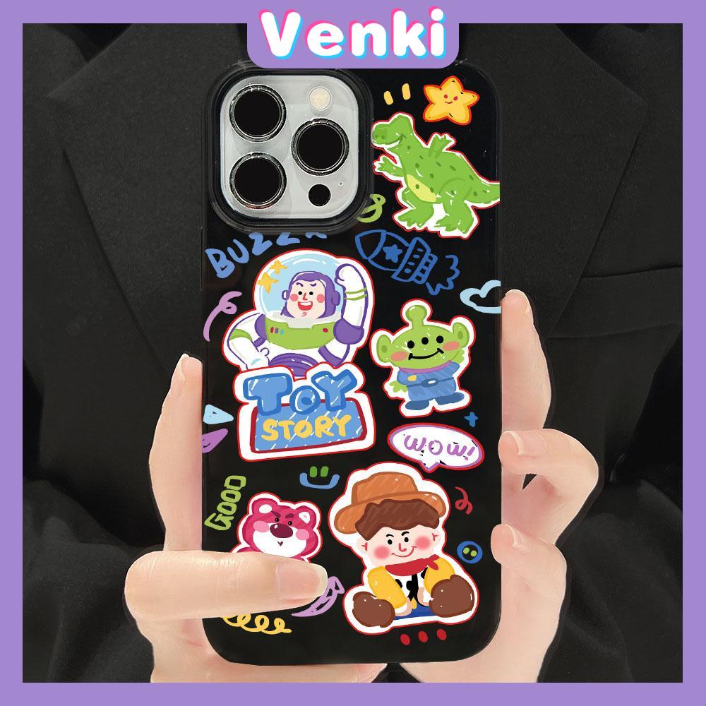 Case for iPhone 11 Soft TPU Glossy Black Candy Case Cute Cartoon Toys Camera Protection Shockproof For iPhone 14 13 12 11 Pro Max 7 8 Plus X XR